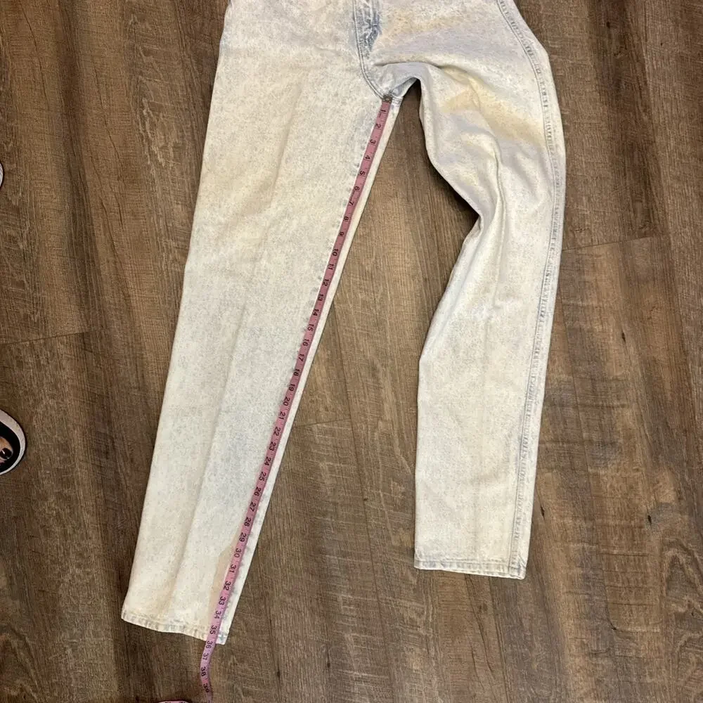 Vtg Rocky Mountain Bare Back Jeans Women Sz 29/9 Acid Wash‎ Cotton High Rise Mom